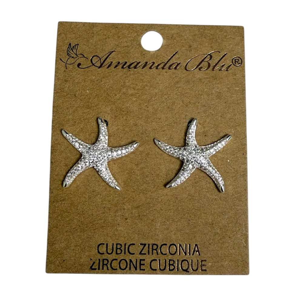 Amanda Blu Starfish Cubic Zirconia Earrings